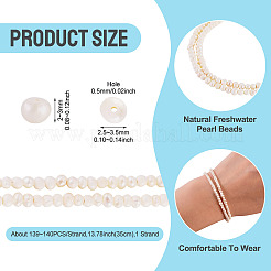 1 Strand Natural Cultured Freshwater Pearl Beads Strands&nbsp;PEAR-TA0001-48