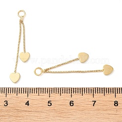 ラックメッキ真鍮チャーム  ニッケルフリー  長持ちメッキ  ハート  ゴールドカラー  36mm  穴：2.3mm&nbsp;KK-D097-07G