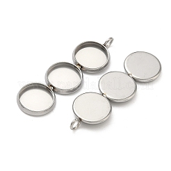 304 Stainless Steel Pendant Cabochon Settings&nbsp;STAS-K320-03B-P