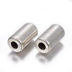CCBプラスチックビーズ  コラム  アンティークシルバー  31.5~32x17~17.5mm  穴：7.5mm&nbsp;CCB-L010-04AS