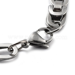 Non-Tarnish 201 Stainless Steel Byzantine Chain Bracelet&nbsp;BJEW-Z023-13P