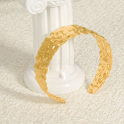 304 Stainless Steel Textured Cuff Bangles for Women&nbsp;MV3709-2