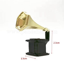 ドールハウスミニチュア  ビンテージ蓄音機モデル  ブラック  15x15x23mm&nbsp;PW-WG7DD0B-01