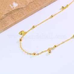 Brass Heart Fringe Satellite Chain Long Necklaces for Women&nbsp;XF0394-3
