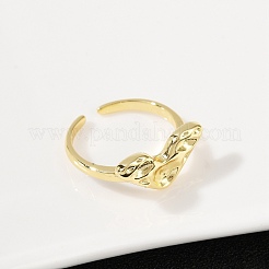 Brass Adjustable Open Cuff Rings&nbsp;RJEW-R032-04G