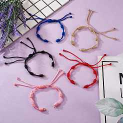 10Pcs 5 Colors Adjustable Braided Nylon Cord Bracelet Making&nbsp;AJEW-TA0001-25