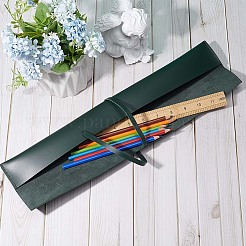 Puレザーバチ収納ポーチ  バチスリーブ  濃い緑  435x60x34mm&nbsp;ABAG-WH0044-27