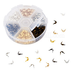 480Pcs 6 Colors Jewelry Iron Bead Tips&nbsp;IFIN-PJ0001-02