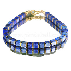 Natural Lapis Lazuli Cube Beaded Bracelets&nbsp;WGC95D4-01