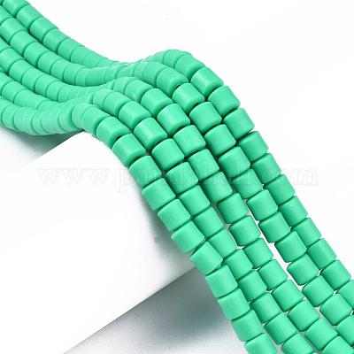 樹脂粘土ビーズ連売り  コラム  春の緑  5~7x6mm  穴：1.5~2mm  約61~69個/連  15.74インチ&nbsp;CLAY-T001-C52-1