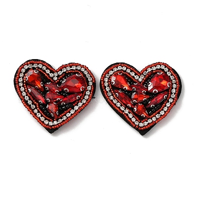 Wholesale Heart Shape Rhinestone Appliques - Pandahall.com