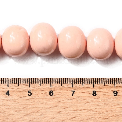 シェルパールビーズ連売り  ポテト  鮭色  12.5~13x15~15.5x12~12.5mm  穴：0.9mm  約31個/連  15.71インチ（39.9cm）&nbsp;BSHE-F013-01S-1