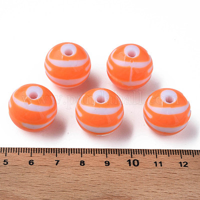 Opaque Striped Acrylic Beads&nbsp;MACR-S373-27B-04-1