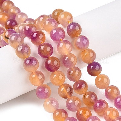 Dyed Natural White Jade Beads Strands&nbsp;G-T138-10mm-210-28-1