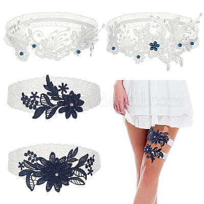 Wholesale AHADEMAKER 2 Sets 2 Style Lace Elastic & Polyester Lace Bridal  Garters - Pandahall.com