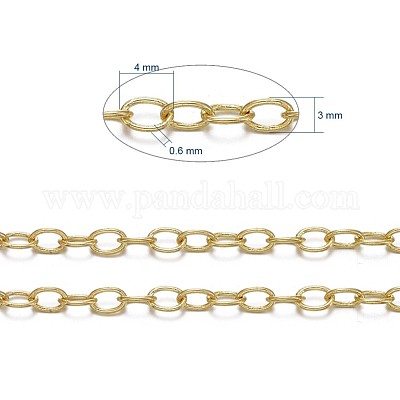 Brass Cable Chains&nbsp;CHC024Y-G-1