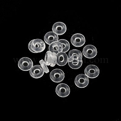 シリコンガスケット  リング  透明  2.5x0.7mm  穴：0.7mm  100個/セット&nbsp;X-KK-K381-05B-1
