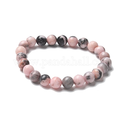 Natural Zebra Jasper Bead Stretch Bracelets&nbsp;BJEW-K212-B-035-1