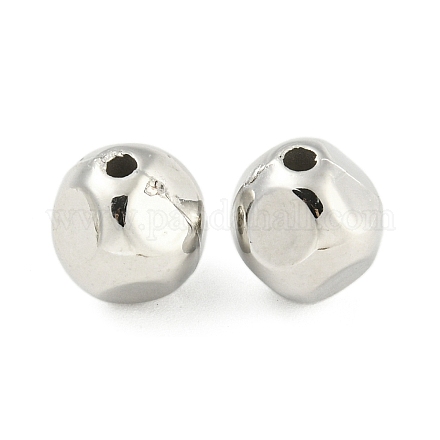 CCBプラスチックビーズ  プラチナ  異形  10mm  穴：2.3mm&nbsp;CCB-P013-25E-P-1