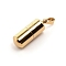 304 Stainless Steel Pendants, Capsule Shape, for Portable Mini Refillable Perfume Bottle, Golden, 27.5x9.5mm, Hole: 3.5x5.5mm, Capacity: 1ml