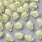 Transparent Acrylic Beads, Bead in Bead, Heart, Light Yellow, 13x17x9.5mm, Hole: 2.5mm, about 420pcs/500g