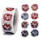 DIY Scrapbook, 1 Inch Thank You Stickers, Decorative Adhesive Tapes, Flat Round with Word Thank You, Colorful, 25mm, about 500pcs/roll