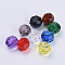 Transparent Acrylic Beads, Faceted, Round, Mixed Color, 6x5.5mm, Hole: 1.7~1.8mm, about 4200pcs/500g