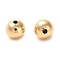 Brass Beads, Cadmium Free & Nickel Free & Lead Free, Round, Real 18K Gold Plated, 8x7.5mm, Hole: 1.8mm