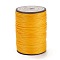 Round Waxed Polyester Thread String, Micro Macrame Cord, Twisted Cord, for Leather Sewing Stitching, Gold, 0.8mm, about 54.68 Yards(50m)/Roll