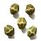 Vintage Style Glazed Ceramic Porcelain Beads, Faceted Bicone, Dark Khaki, 11.5x10mm, Hole: 2mm