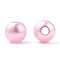Spray Painted ABS Plastic Imitation Pearl Beads, Round, Pearl Pink, 6x5.5mm, Hole: 1.8mm, about 4540 pcs/500g