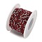 Iron Rhinestone Cup Chains, with Spool, Ruby, 2x2.5mm, about 30.00 Feet(9.14m)/Roll