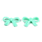 Opaque Acrylic Beads, Bowknot, Aquamarine, 18x30x5.5mm, Hole: 1.6mm, about 600pcs/500g