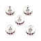 Brass Micro Pave Cubic Zirconia Spacer Beads, Long-Lasting Plated, Rack Plating, Flat Round, Silver, 6x2.5mm, Hole: 2mm