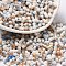 Two Tone Baking Paint Glass Seed Beads, Round Hole, Peanut, Cornflower Blue, 6~6.5x3~3.5x3~3.5mm, Hole: 1~1.2mm, about 4500pcs/pound