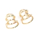 Brass Micro Pave Cubic Zirconia Cuff Earrings&nbsp;EJEW-G274-04G-1