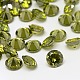 キュービックジルコニアカボション  グレードA  多面カット  ダイヤモンド  オリーブ  3x2mm&nbsp;ZIRC-M002-3mm-006-1