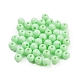 プラスチックビーズ  ラウンド  淡緑色  6x5.5mm  穴：1.8mm  約3846個/500g&nbsp;MACR-S378-01M-1
