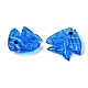 手作りランプワークビーズ  魚  ブルー  22.5~23x20~21.5x7.5~8.5mm  穴：1.6mm&nbsp;LAMP-H073-01B-3