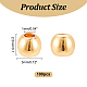 ラックメッキ真鍮製ビーズ  長持ちメッキ  ラウンド  14KGP本金メッキ  3x2.5mm  穴：1mm&nbsp;KK-LP0001-08G-01-2