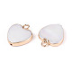 Shell Pearl Heart Charms&nbsp;PEAR-P004-65KCG-2