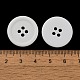 樹脂ボタン  染め  フラットラウンド  ホワイト  22x3mm  穴：2mm  195個/袋&nbsp;RESI-D030-22mm-01-3