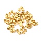 真鍮ビーズ  長持ちメッキ  キューブ  18KGP本金メッキ  2x2x2mm  穴：0.8mm&nbsp;X-KK-P198-02A-G-1