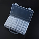 プラスチックビーズ収納ケース  長方形  透明  5x2.7x3cm&nbsp;CON-N012-08-4