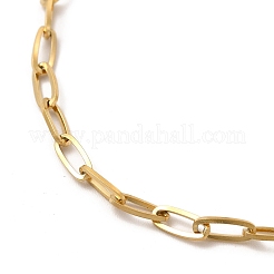 Ion Plating(IP) 304 Stainless Steel Paperclip Chain Bracelet for Women&nbsp;BJEW-G667-05G