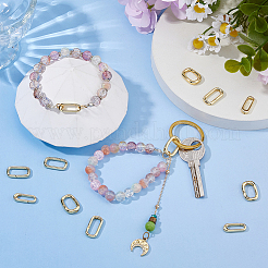12Pcs 3 Styles Brass Spring Gate Rings&nbsp;KK-HS0015-32