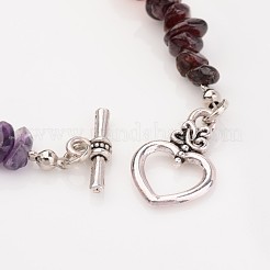 Chip Natural Gemstone Beads Bracelets&nbsp;X-BJEW-JB02323