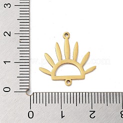 304ステンレススチールコネクタチャーム  太陽リンク  ゴールドカラー  18.5x19x1mm  穴：1.2mm&nbsp;STAS-R226-06G