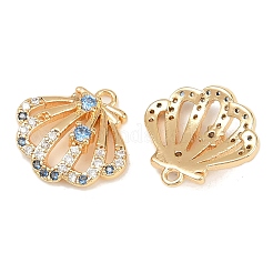 Brass Micro Pave Cubic Zirconia Charms&nbsp;KK-F906-13G