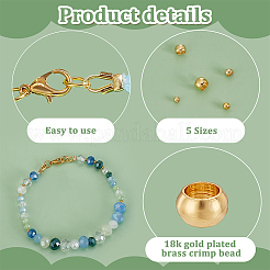 500Pcs 5 Styles Brass Crimp Beads&nbsp;FIND-PH0023-53